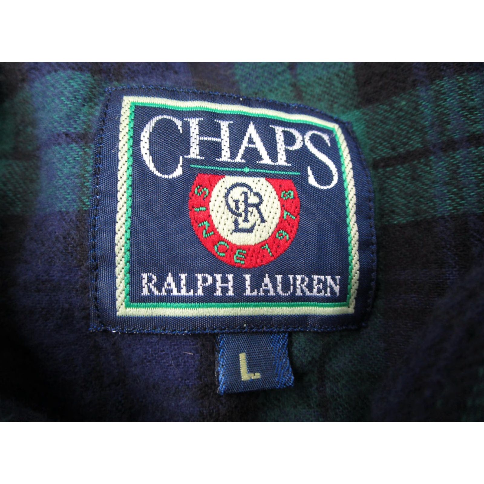 Chaps VINTAGE Chaps Ralph Lauren Shirt Mens L Plaid Flannel Button-Up 100% Cotton Blue Green 90s Preppy Retro Mens Size US L / EU 52-54 / 3 - 3 Thumbnail
