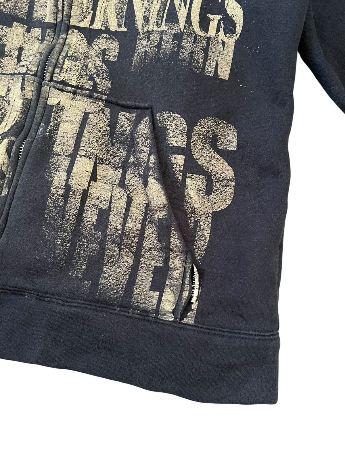 BERNINGS SHO 2000s Bernings Sho Anarcho Poem Fur Hoodie Size US S / EU 44-46 / 1 - 5 Thumbnail