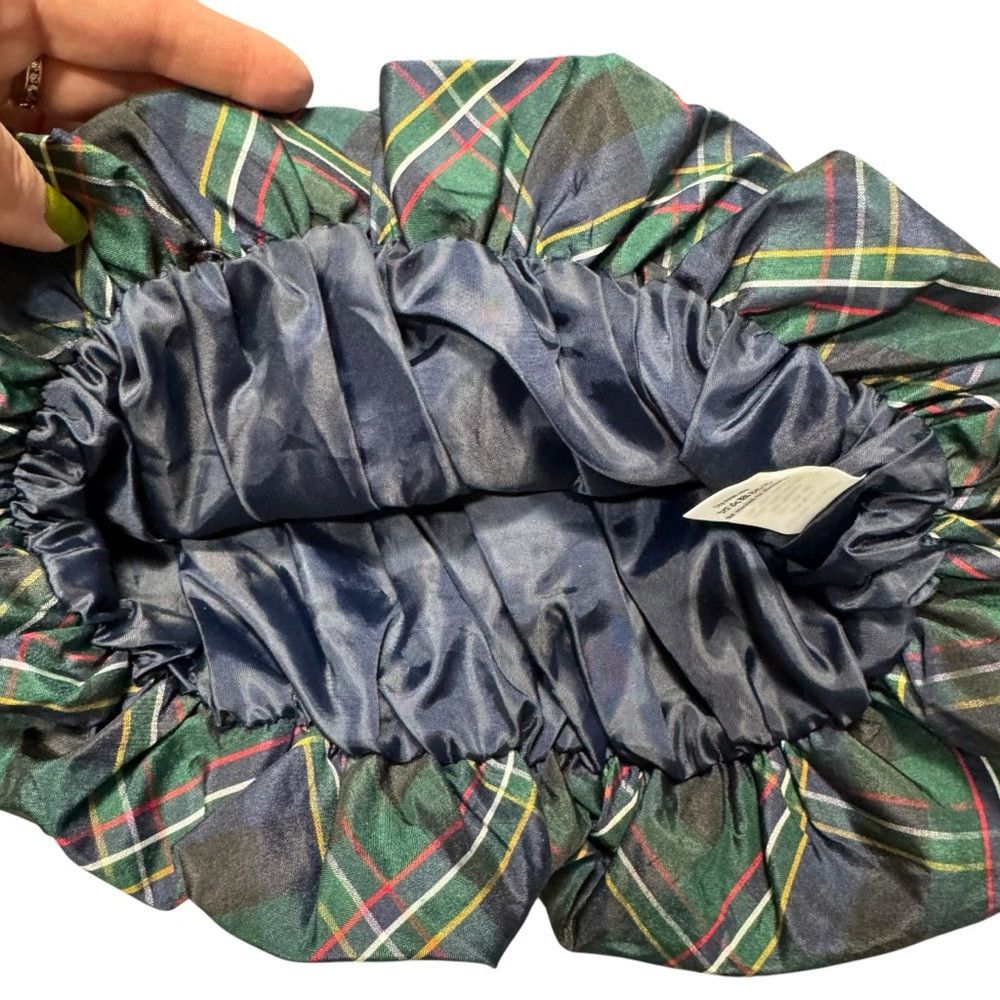 Other Janie and Jack Navy Plaid Velvet Plaid Silk Blend Dress Siz Size XXS / US 00 / IT 34 - 5 Thumbnail