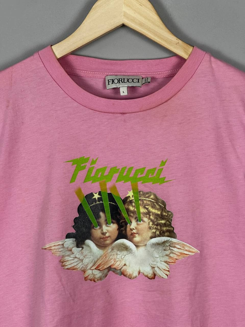 Fiorucci Fiorucci Angels Logo T Shirt Luxury Streetwear Size L / US 10 / IT 46 - 4 Thumbnail