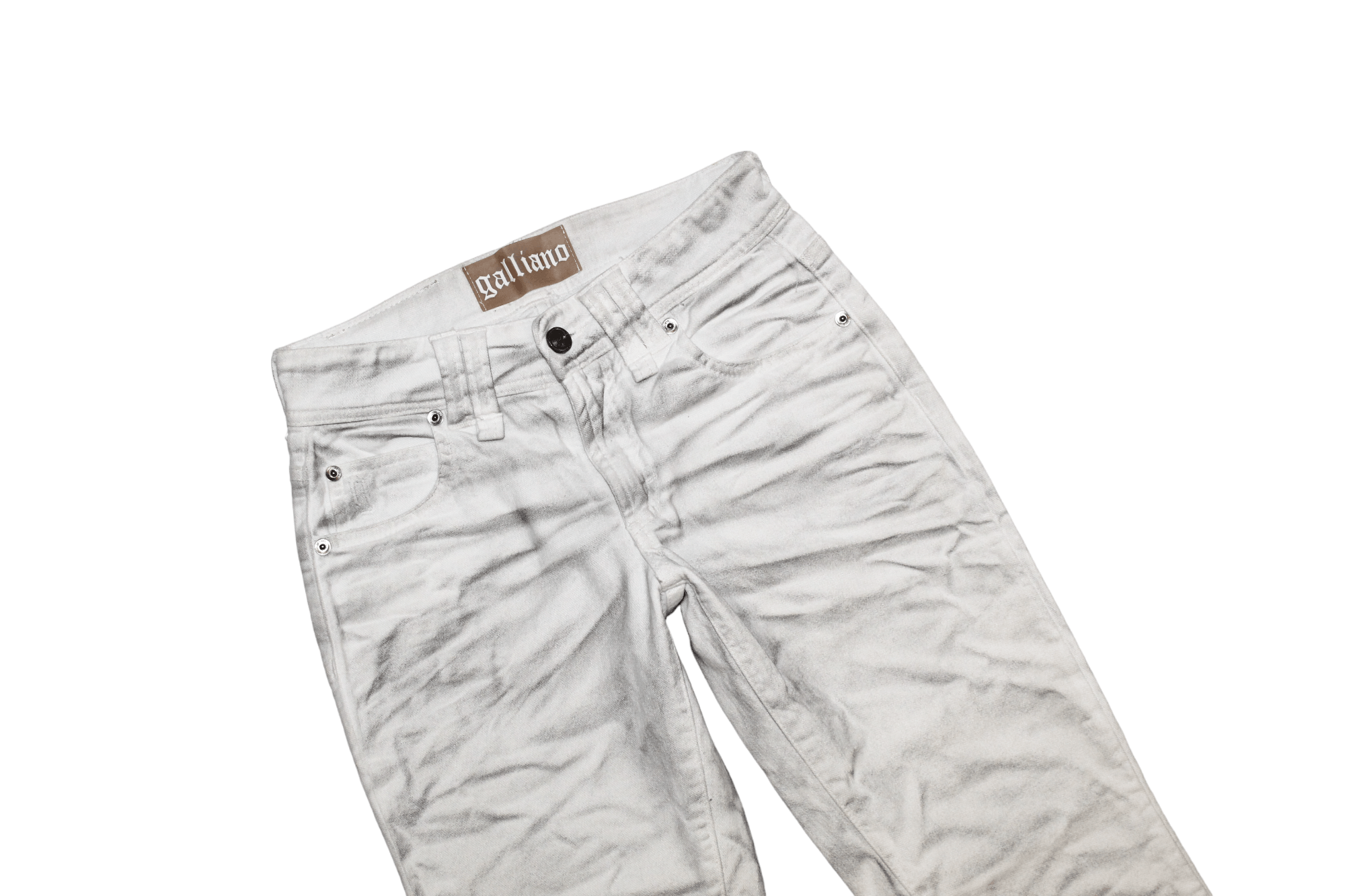 John Galliano John Galliano Garment Dyed Skinny Zipper Smoke Jeans Size 24" / US 00 / IT 34 - 4 Thumbnail