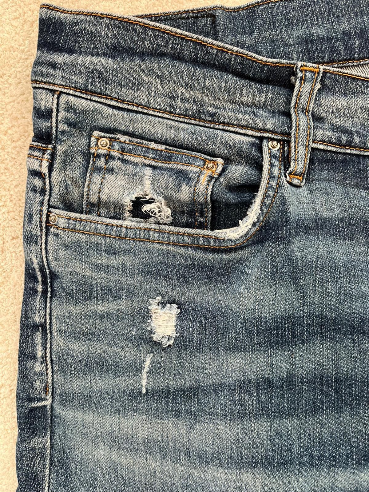 Amiri 💠Amiri💠 BLUE INDIGO STACK JEANS Size US 33 - 4 Thumbnail