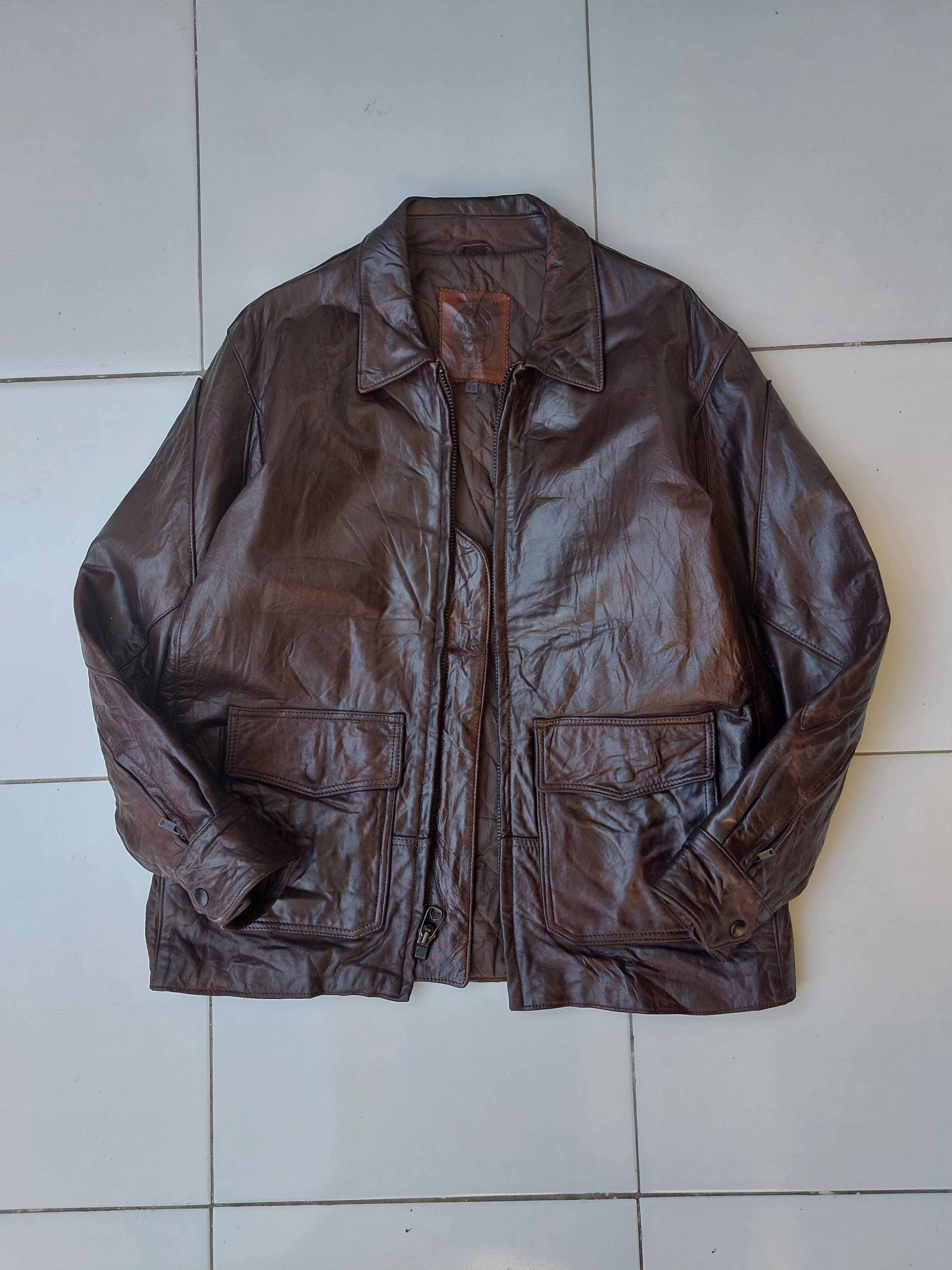 Golden Bear Golden Bear G-8 Vintage Leather Jacket Military Looks Size US L / EU 52-54 / 3 - 17 Thumbnail