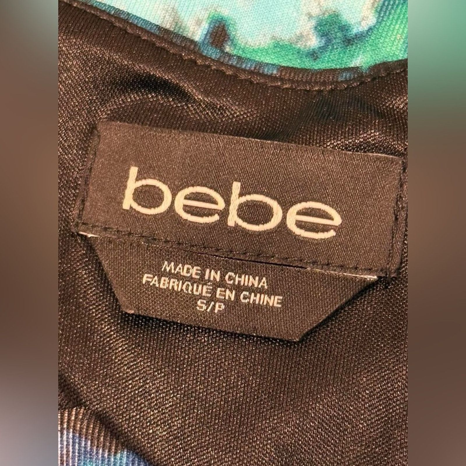 Bebe Bebe Turquoise Print Mini Dress Size Small Y2K Style Size S / US 4 / IT 40 - 4 Thumbnail