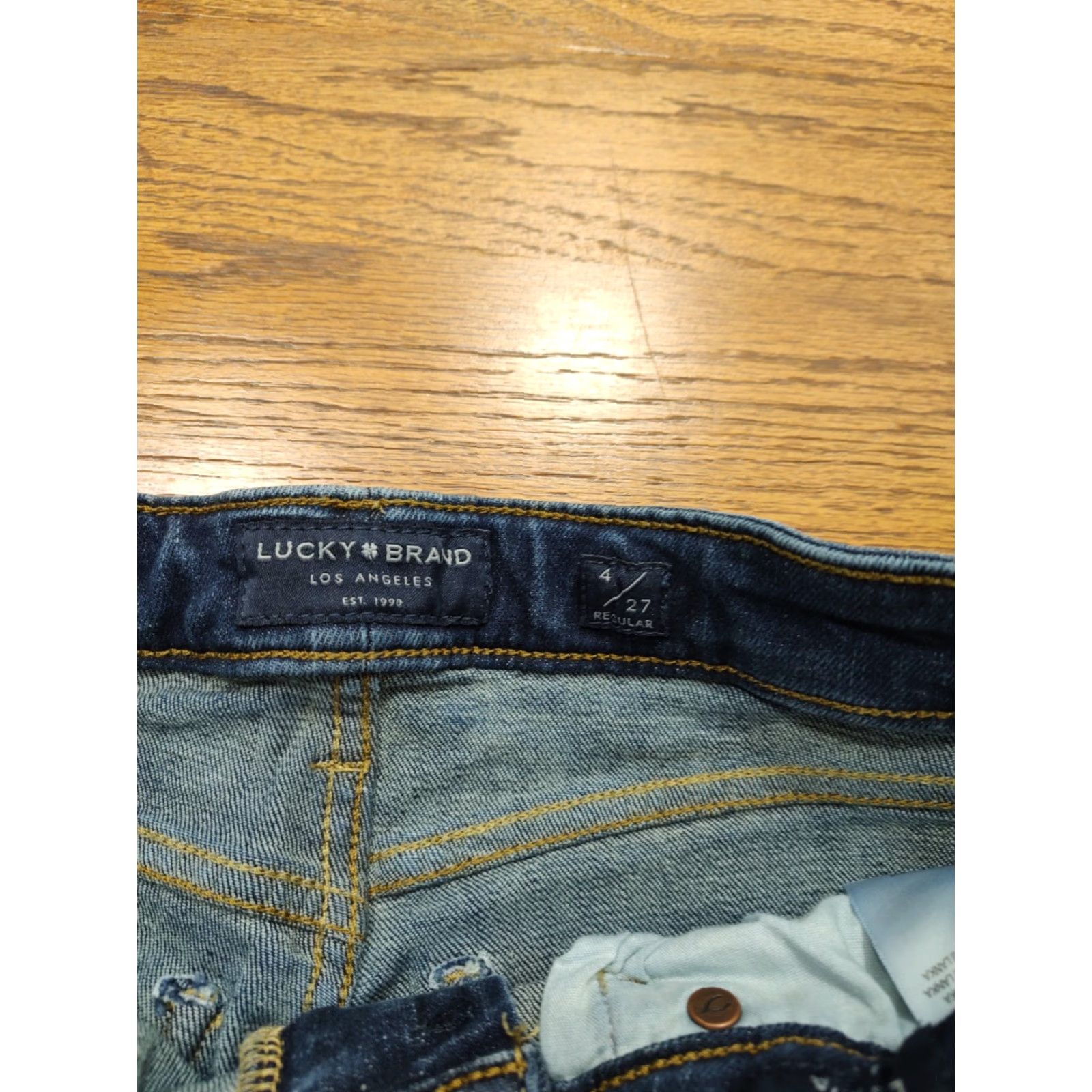 Lucky Brand Lucky Brand Jeans Womens Slim Ankle 4 27x27 Blue Denim Belt Loops 5-Pocket Bohemian 90s Lolita Skinny Size 27" / US 4 / IT 40 - 6 Thumbnail