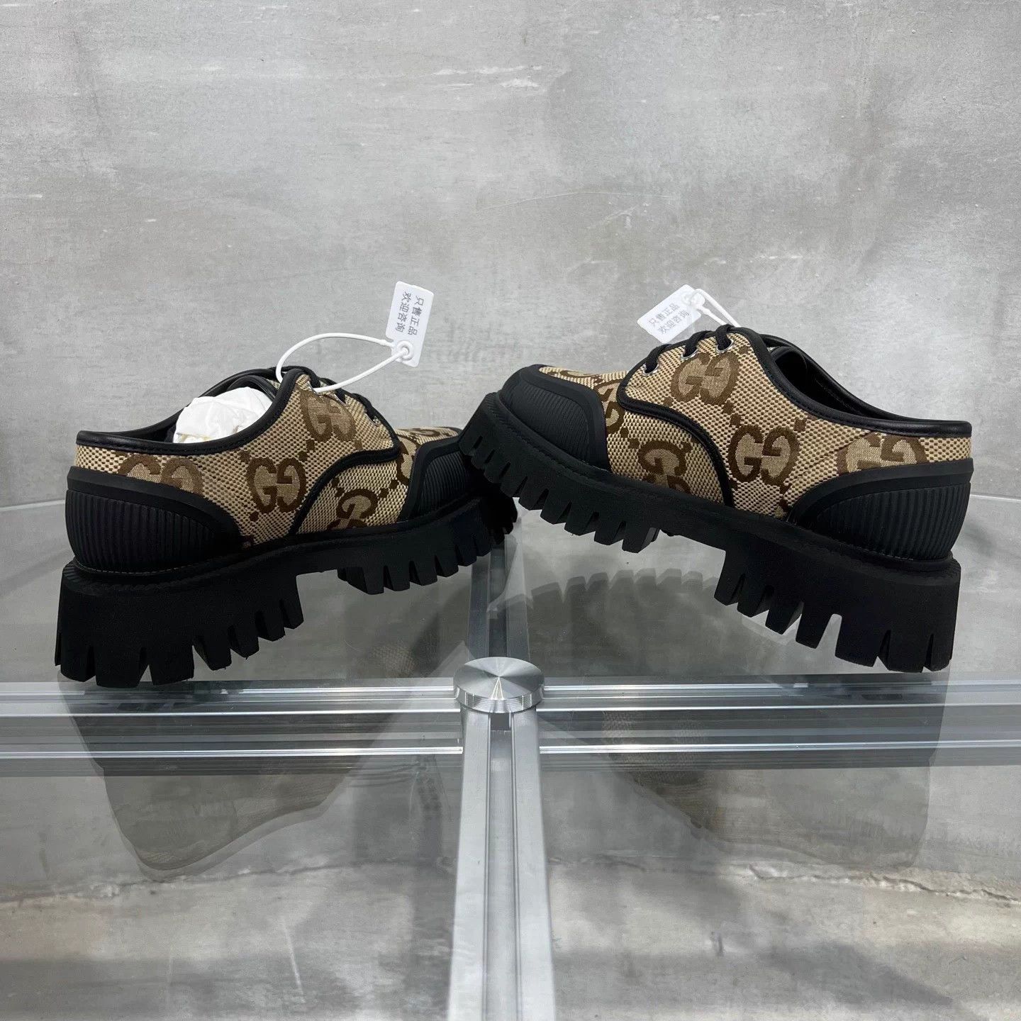 Gucci Gucci Beige GG monogram colorblock sneakers Women's 36.5 Size US 5.5 / IT 35.5 - 5 Thumbnail