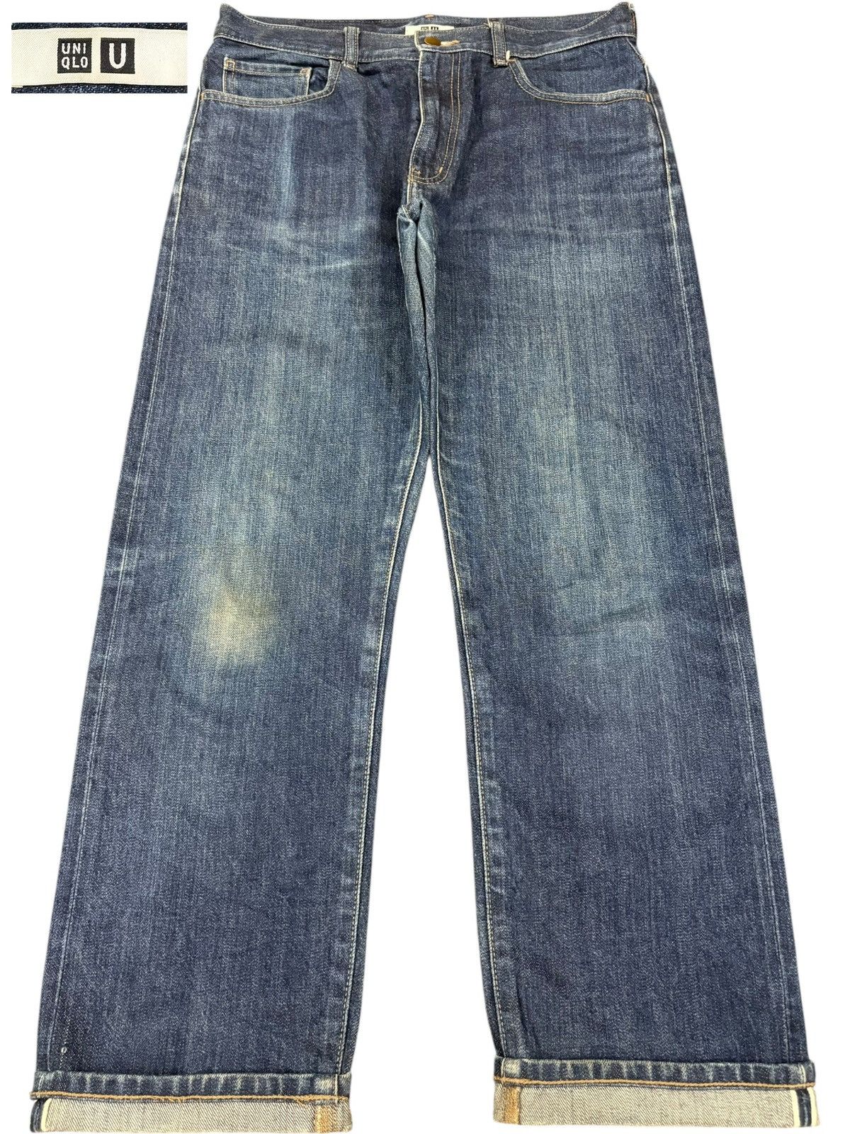 Lemaire × Uniqlo Vintage Uniqlo Lemaire Selvedge Blue Wash Loose Jeans Size US 31 - 1 Thumbnail