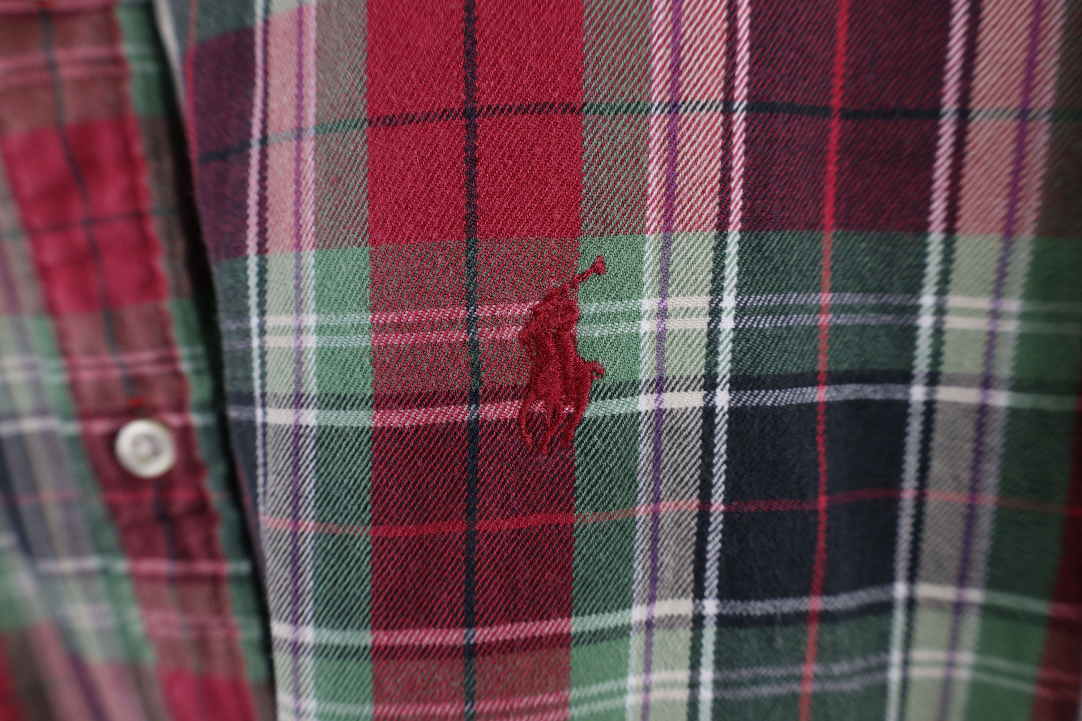 Ralph Lauren × Vintage Vintage 90s Ralph Lauren Collared Button Down Shirt Plaid Size US XL / EU 56 / 4 - 4 Thumbnail