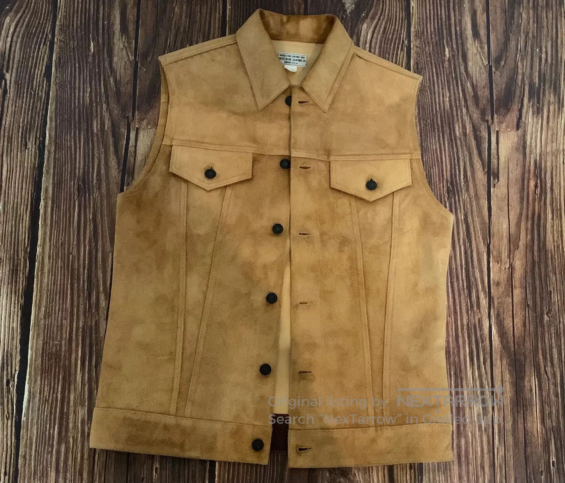 WEST RIDE soft beige suede vest with pockets. Size US M / EU 48-50 / 2 - 1 Thumbnail