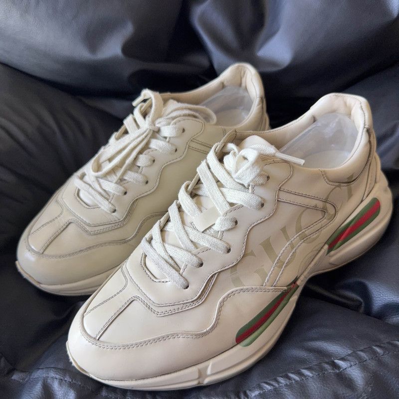 Gucci Gucci Rhyton Low Top Dad Sneakers in Ivory 0079 Size US 9.5 / EU 42-43 - 1 Thumbnail