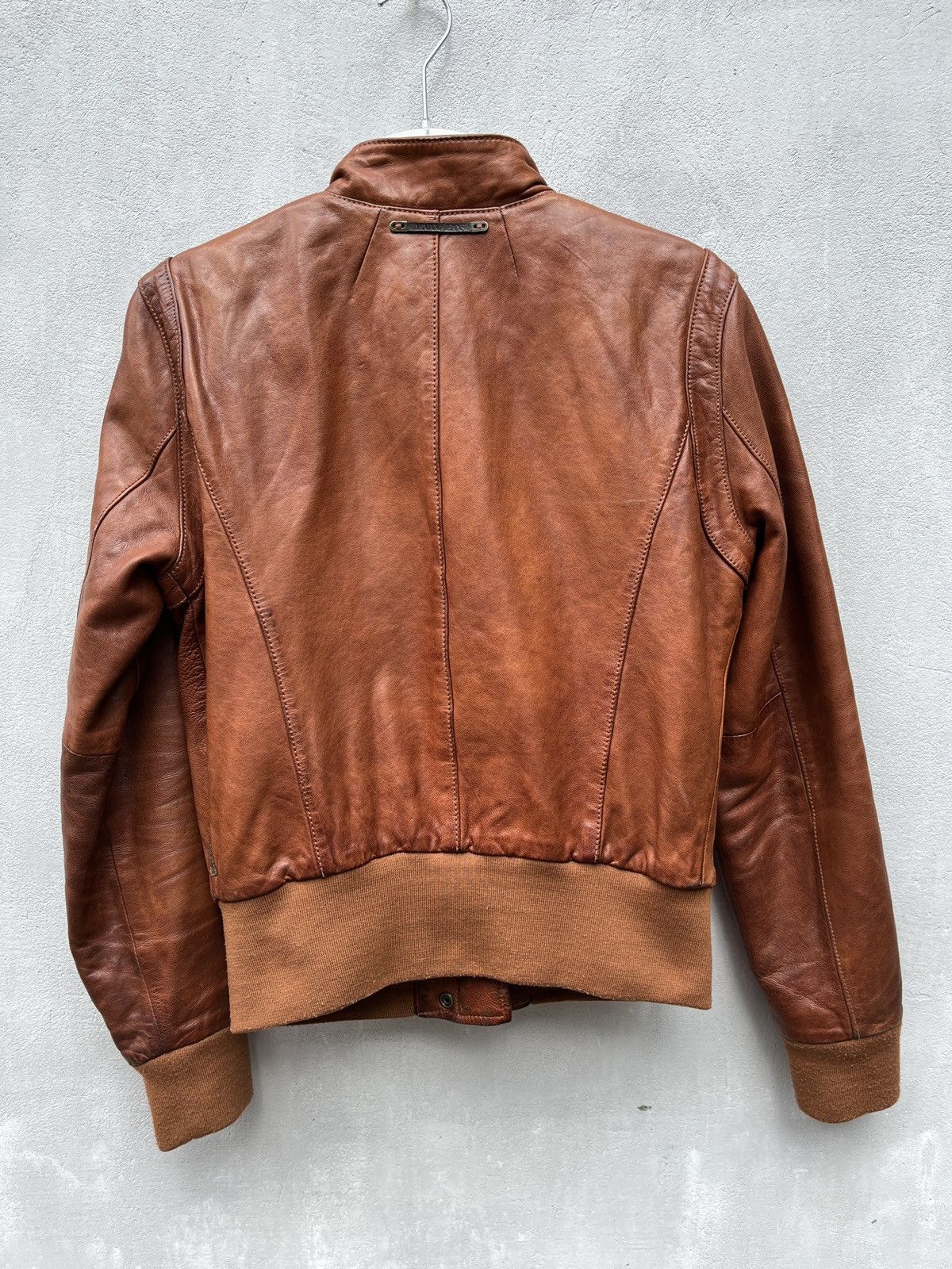 Armani Vintage Armani Jeans Archive leather bomber jacket aviator Size M / US 6-8 / IT 42-44 - 5 Thumbnail