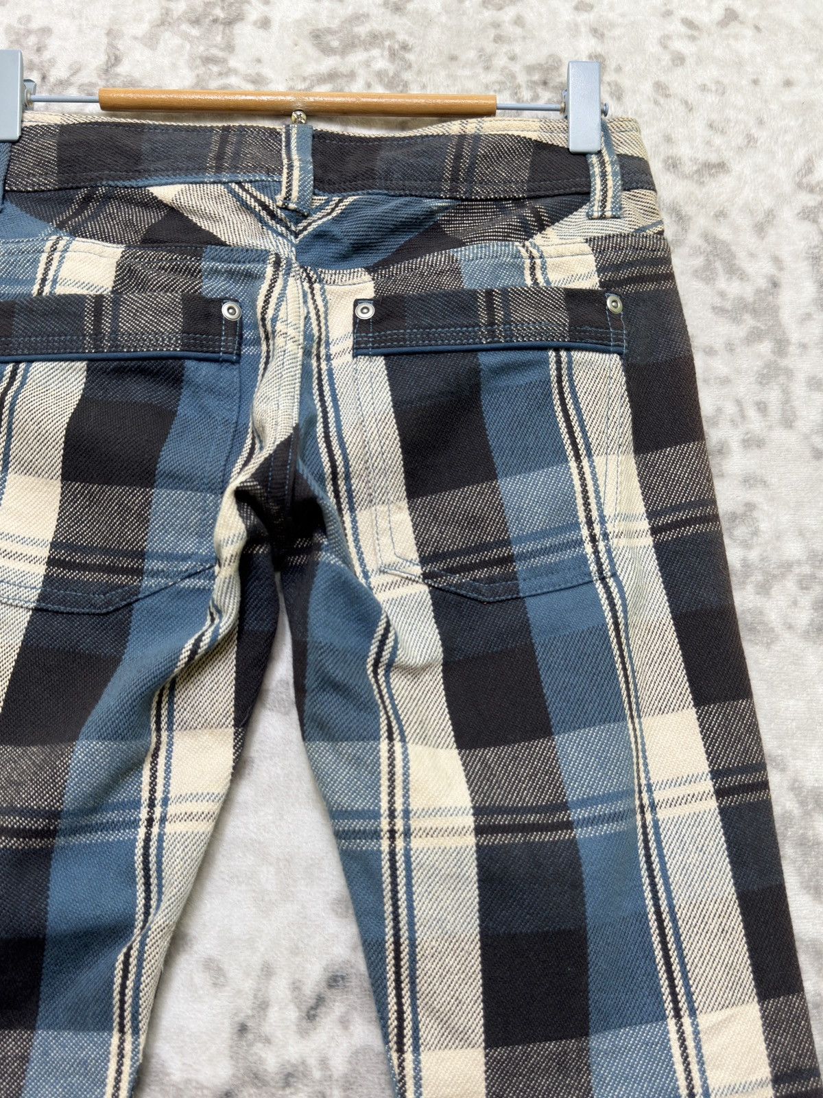 Kapital Vintage Gilfy Plaid Flare Double Waist Low Rise Cropped Pant Size US 28 / EU 44 - 11 Thumbnail