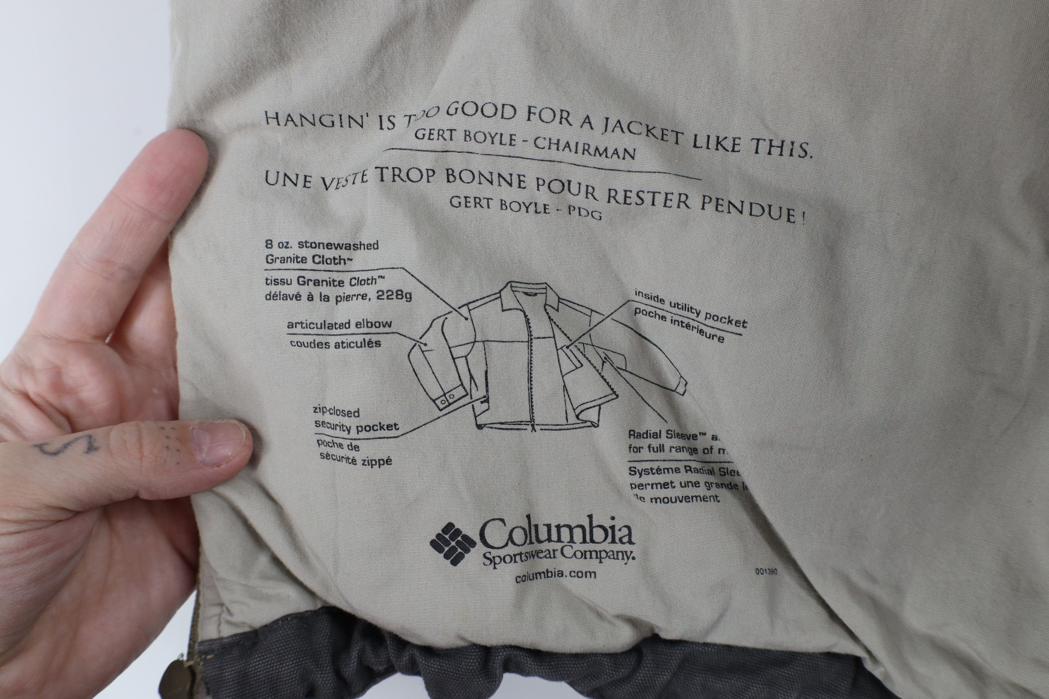 Columbia × Vintage Vintage Columbia Full Zip Canvas Bomber Jacket Beige Size US XL / EU 56 / 4 - 10 Thumbnail