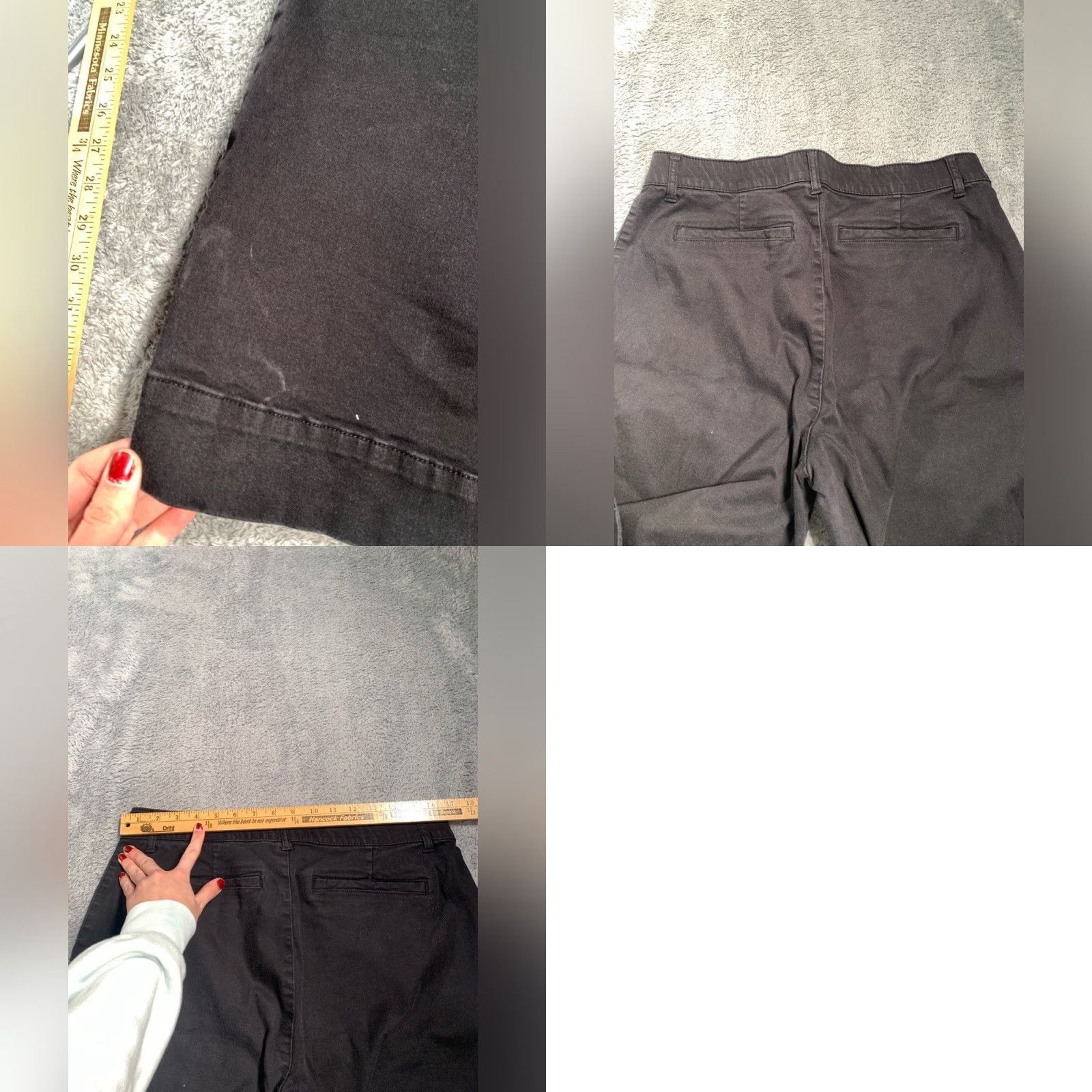 Vintage Draper James Pants - RSVP Black Wide-Leg Dress Pants 16W Plus, Women, Black, 16W, Wide-Leg, Dress Pants, Womens Size 38" / US 16 / IT 52 - 9 Thumbnail