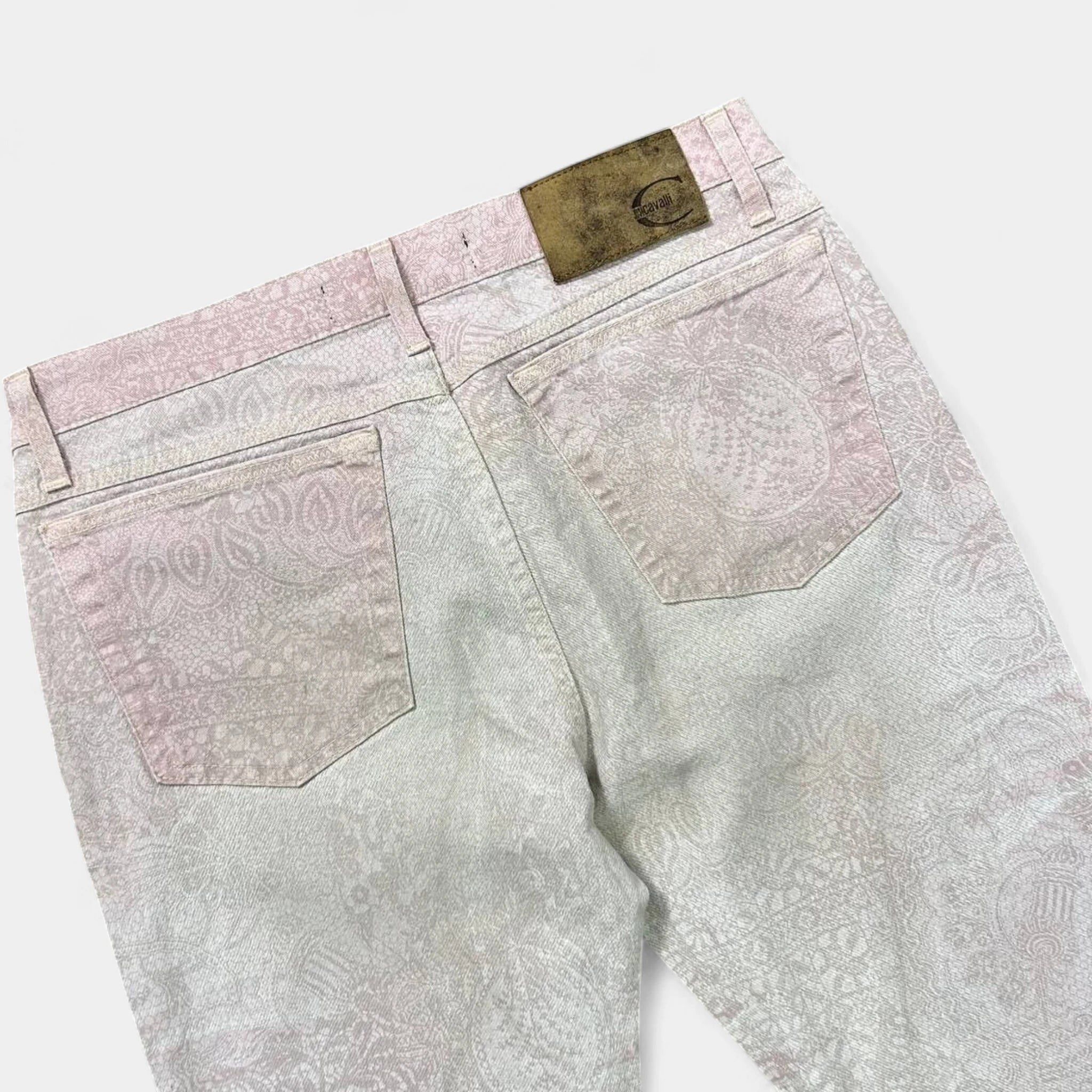 Just Cavalli Just Cavalli 2000s Relief Floral Pink Pants Size 26" / US 2 / IT 38 - 7 Thumbnail