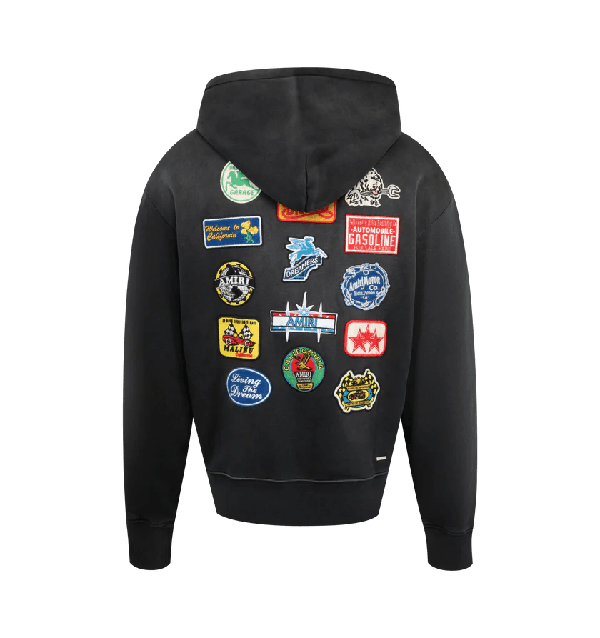 Amiri o1h1sh11225 Station Patch Oversized Hoodie in Black Size US XL / EU 56 / 4 - 2 Thumbnail