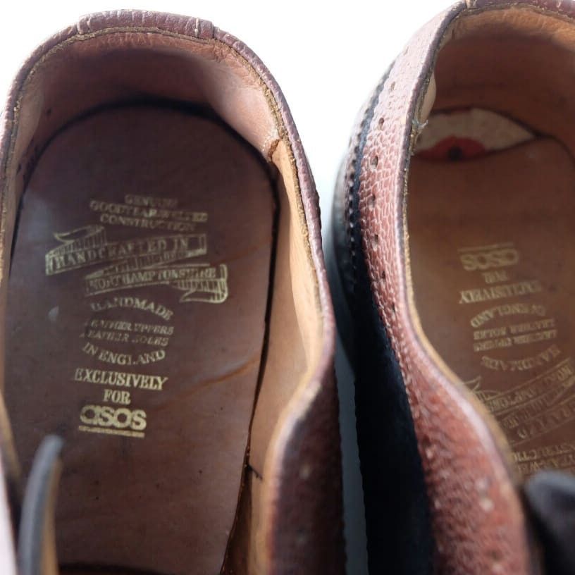 Vintage Wingtip Brogues Handmade and handcrafted in england Size US 5.5 / EU 38 - 3 Thumbnail