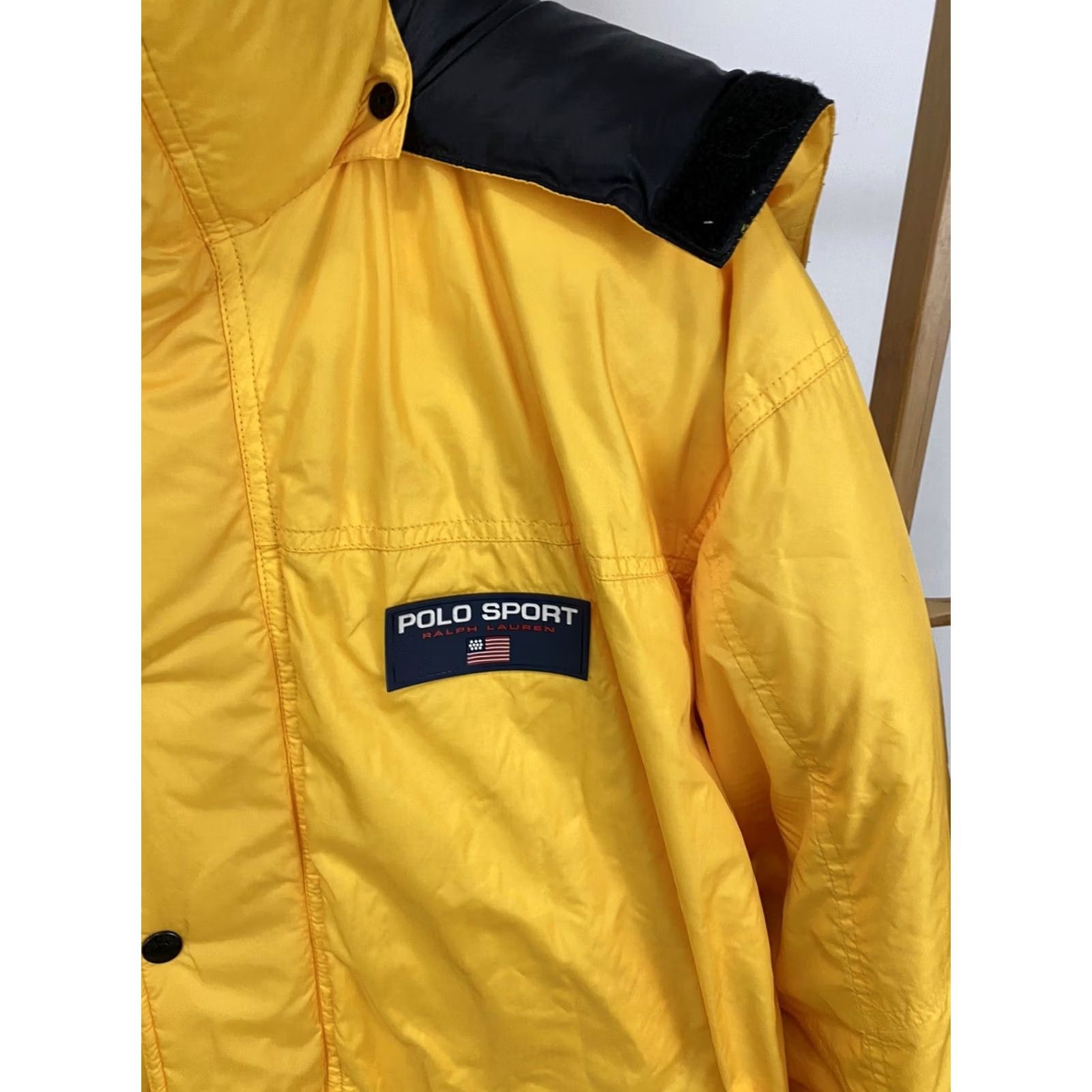 Vintage VTG Polo Sport Ralph Lauren 90s Ski Puffer Down Yellow Hooded Jacket XL Mens Hoodie? Size US XL / EU 56 / 4 - 4 Thumbnail