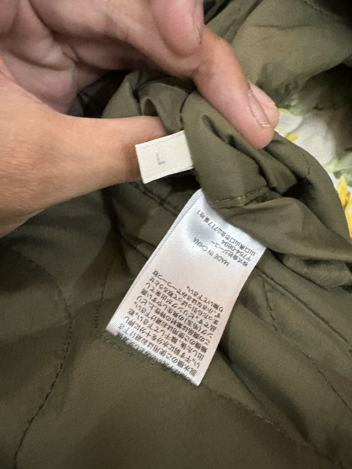 Japanese Brand Reversible Quilted Puffer Bomber Jacket Army Green Size US L / EU 52-54 / 3 - 7 Thumbnail