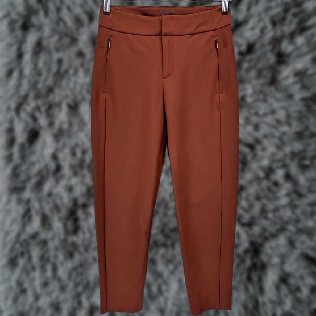 Athleta Athleta Pants Women 0 Rust Stellar Skinny Trouser Zipper Pockets Comfort Stretch Womens Size 25" / US 0 / IT 36 - 1 Thumbnail
