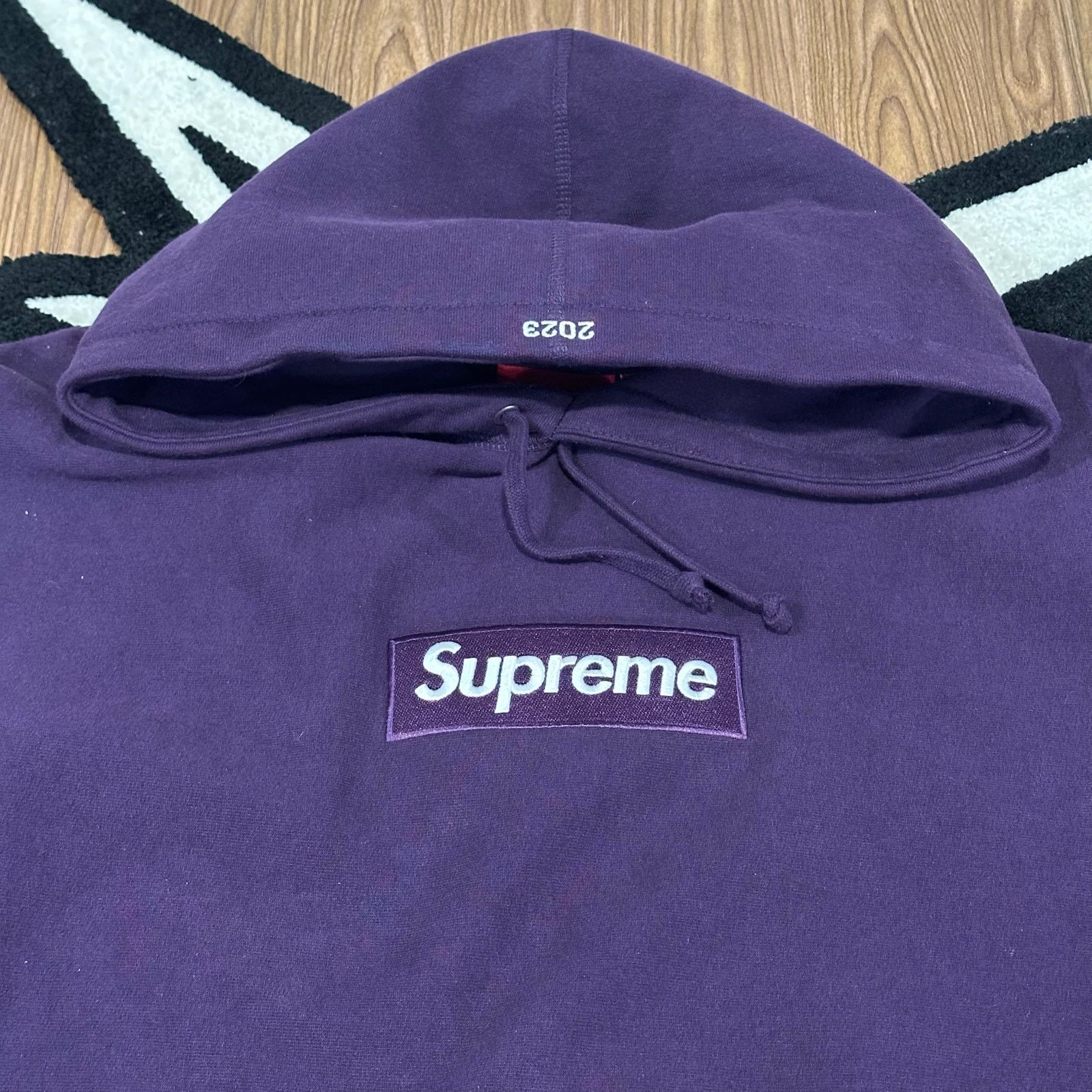 Supreme Supreme Box Logo Hooded Sweatshirt (FW23) – Dark Purple – XL Size US XL / EU 56 / 4 - 4 Thumbnail