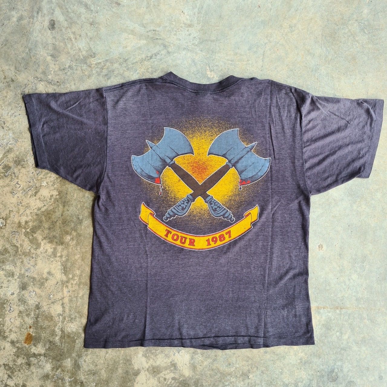 Band Tees × Vintage *RARE* VINTAGE 80s 1987 MOLLY HATCHET BAND TEE ROCK SHIRT Size US XL / EU 56 / 4 - 4 Thumbnail
