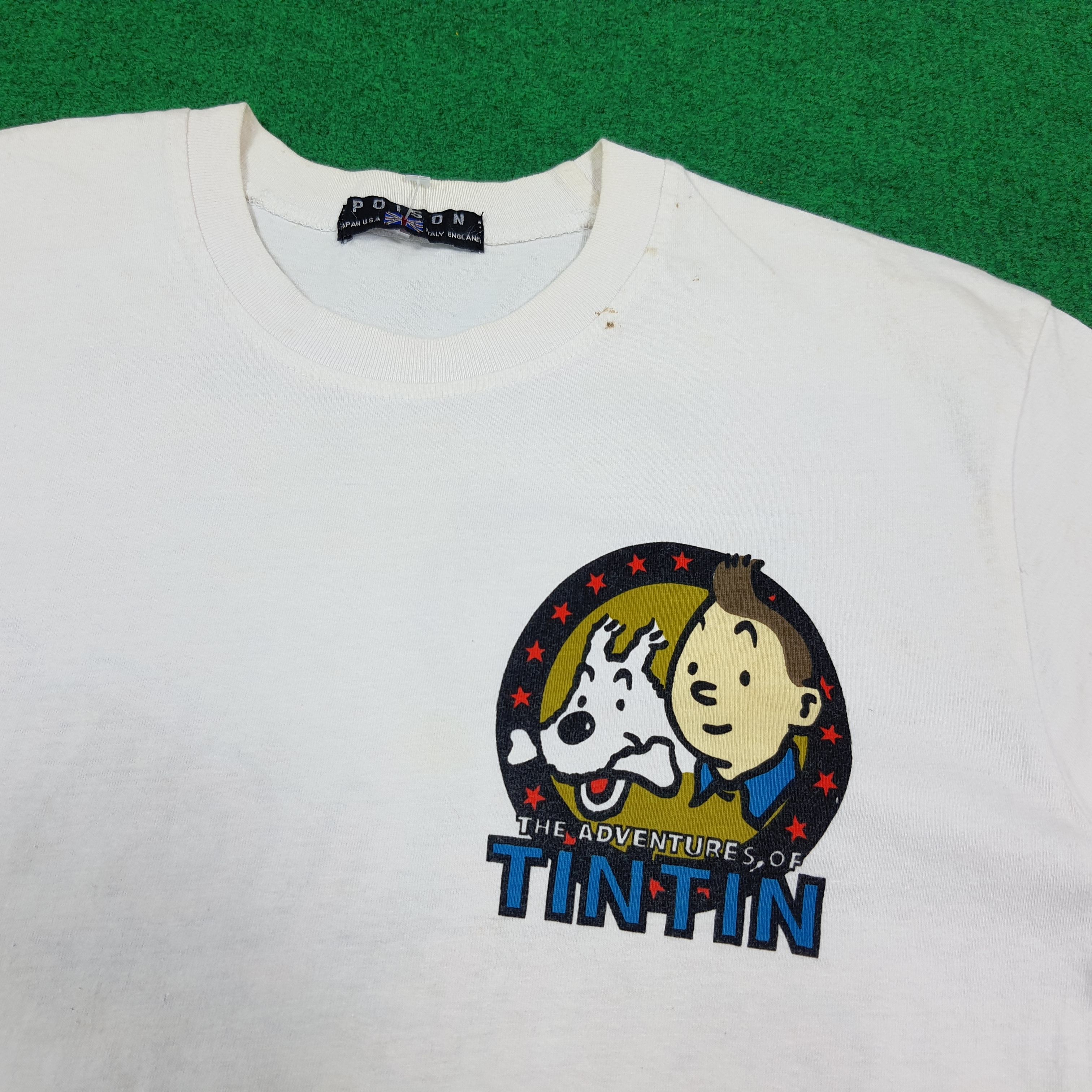 Vintage Vintage Adventure of Tintin Comic Graphic Tee C299N47 Size US M / EU 48-50 / 2 - 4 Thumbnail