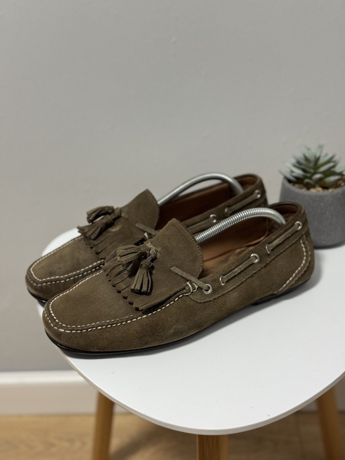 salvatore ferragamo brown loafers size 10 made in Italy display picture 3