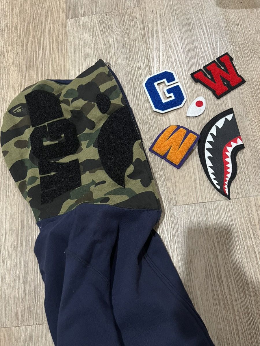 Bape BAPE Detachable Shark Full Zip 1st Camo Size S Navy Hoodie Size US S / EU 44-46 / 1 - 5 Thumbnail