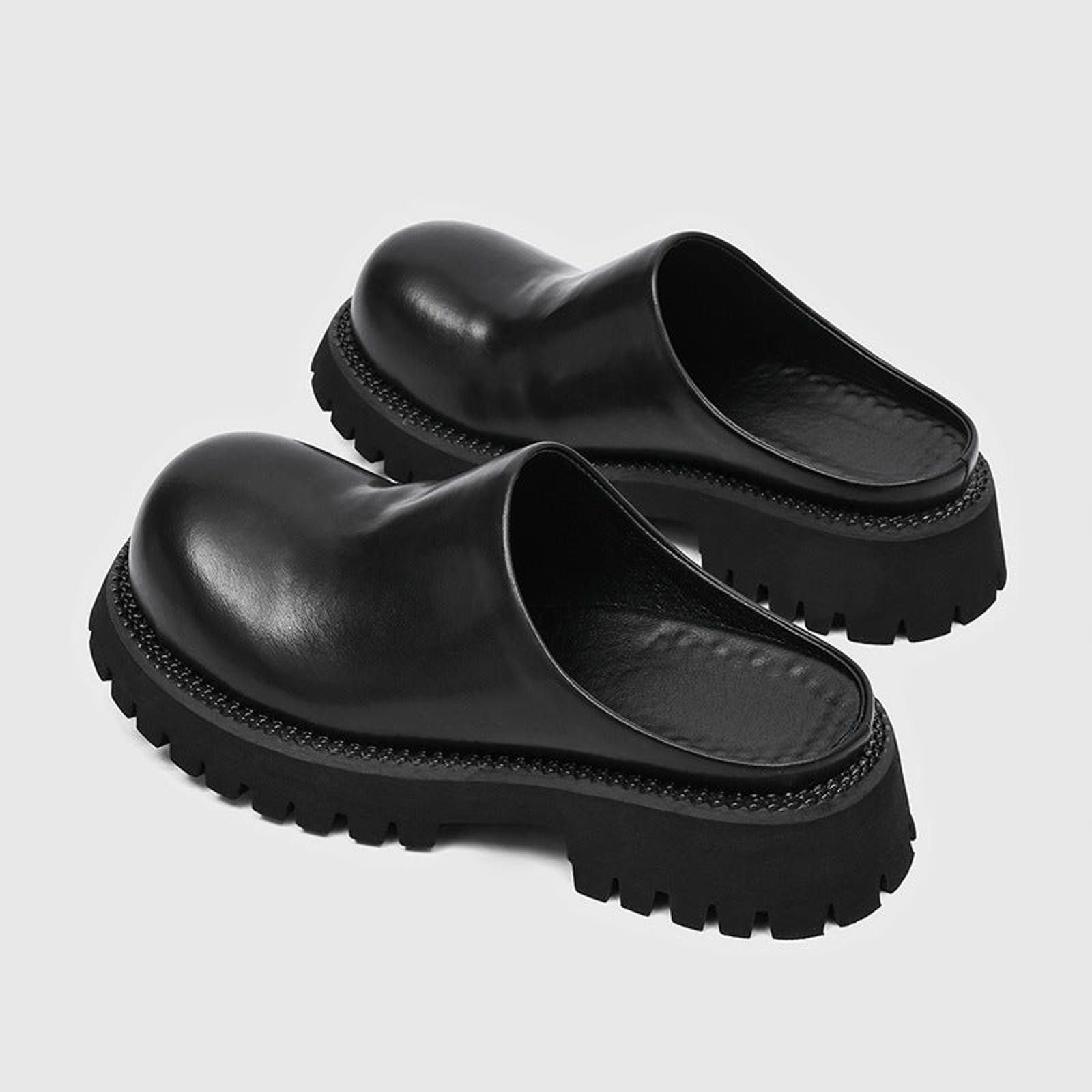 Leather Mickey-Toe Outdoor Lazy Platform Leather Shoe Size US 9 / EU 42 - 4 Thumbnail