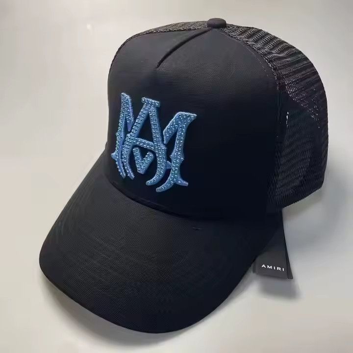 Other Retro Style “A M” Mesh Trucker Hat – Adjustable Size ONE SIZE - 1 Thumbnail