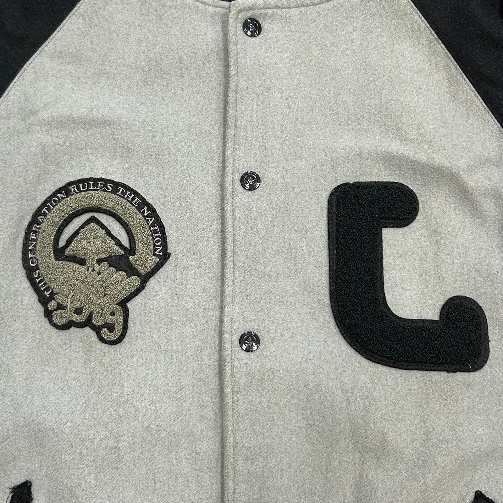 LRG LRG Generation Letterman Wool Jacket Coat Gray Black Size XL Size US XL / EU 56 / 4 - 2 Thumbnail