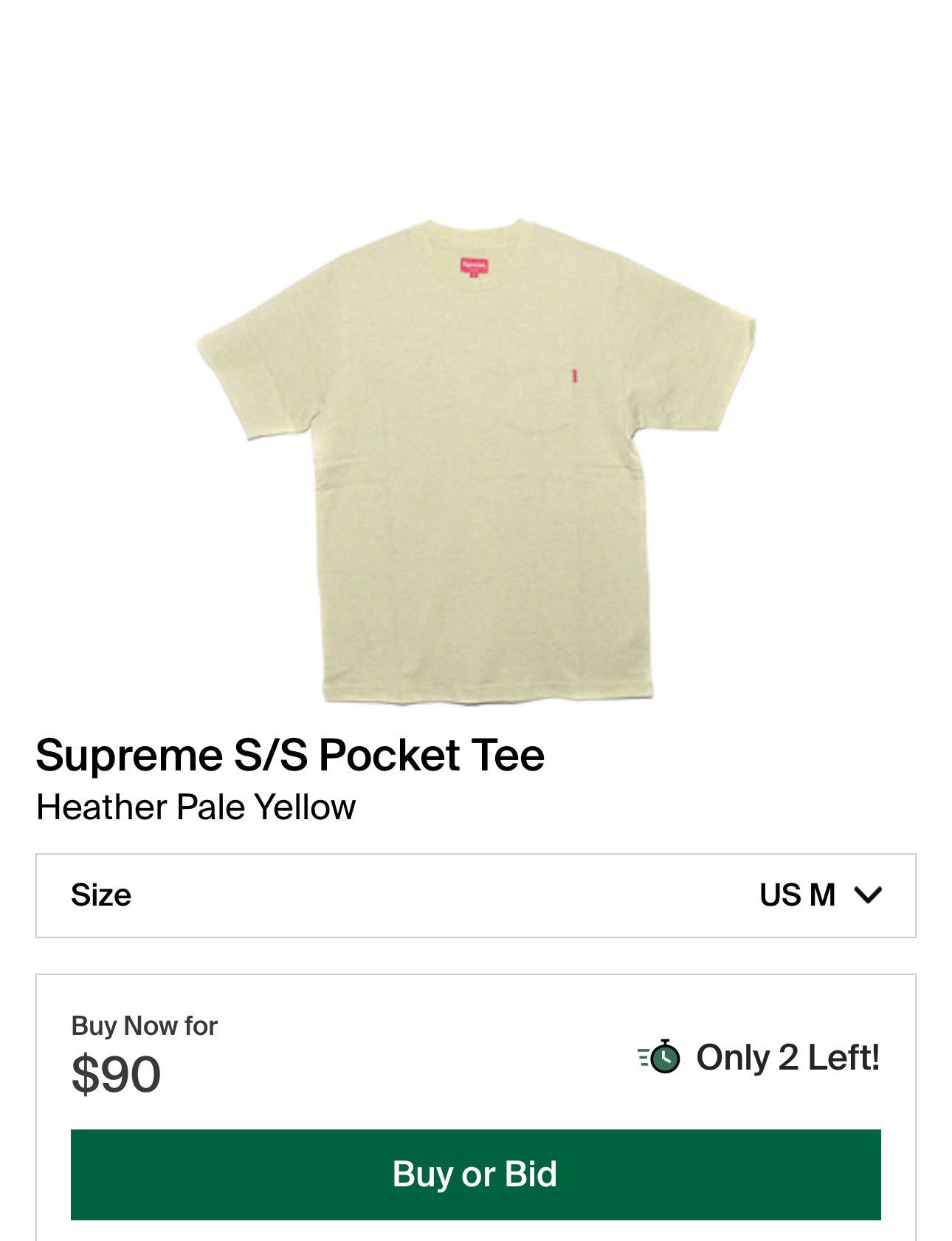 Supreme Supreme S/S Pocket Tee (SS20) Size US M / EU 48-50 / 2 - 4 Thumbnail