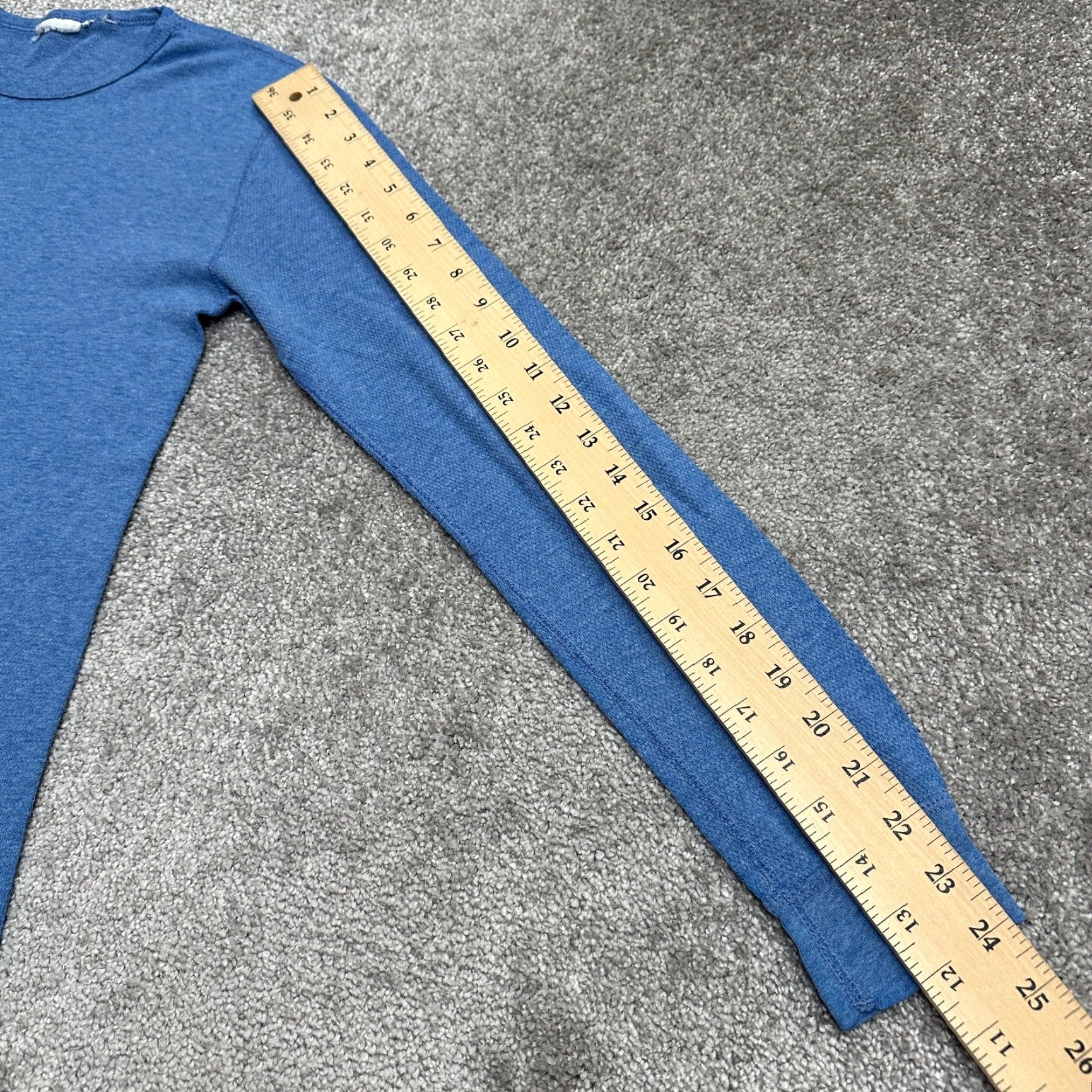 Vintage Unbranded Women's Casual Long Sleeve T-Shirt Small Blue Crew Neck Classic Tee Size S / US 4 / IT 40 - 7 Thumbnail