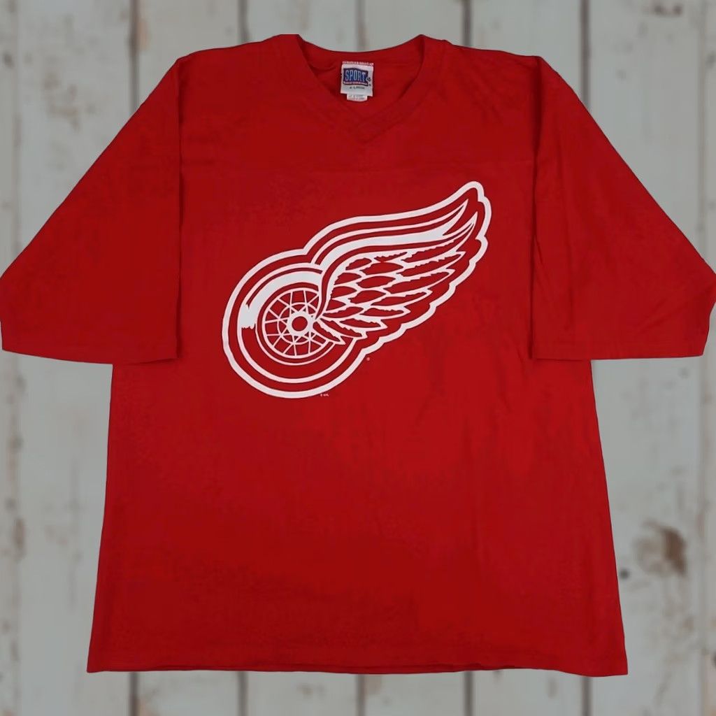 NHL Vintage Detroit Red Wings Chris Chelios Shirt NHL Hockey USA 90s Vtg Jersey T Size US XL / EU 56 / 4 - 1 Thumbnail