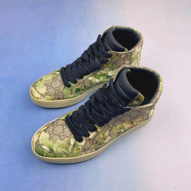 Gucci Gucci Canvas High-Top Sneakers in Green Size US 7.5 / EU 40-41 - 1 Thumbnail