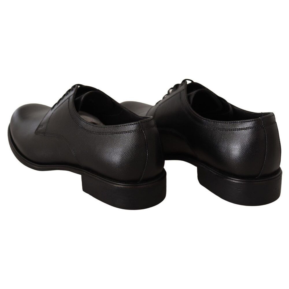 Dolce & Gabbana Dolce & Gabbana Elegant Black Leather Derby Shoes Size US 8 / EU 41 - 3 Thumbnail