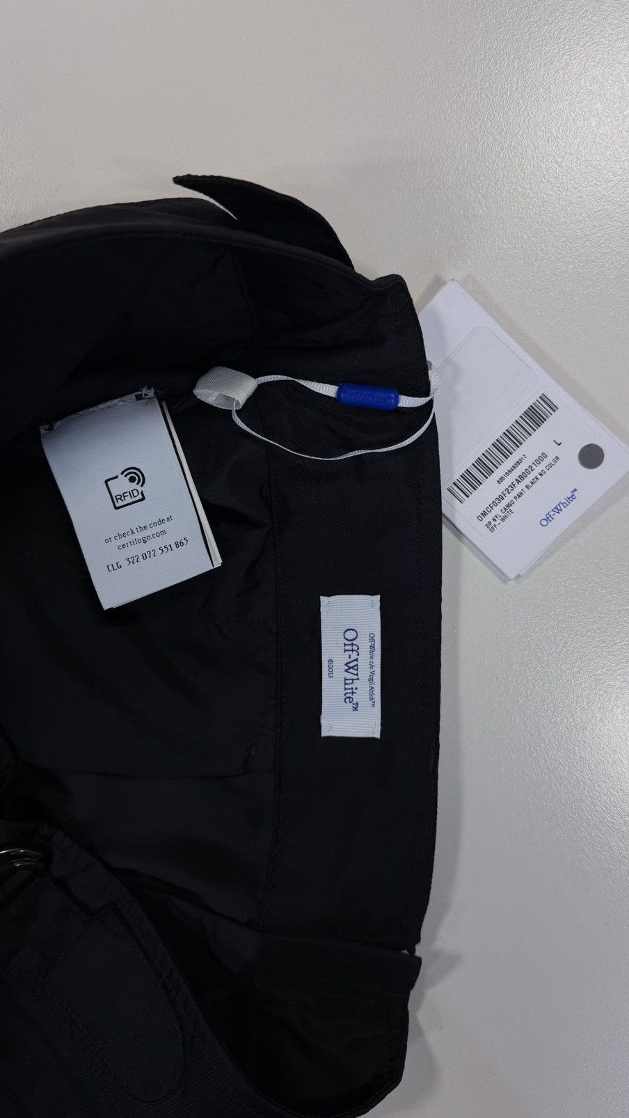 Off-White Off White Black Utility Nylon Zipped Cargo Pants NEW Size US 33 - 6 Thumbnail