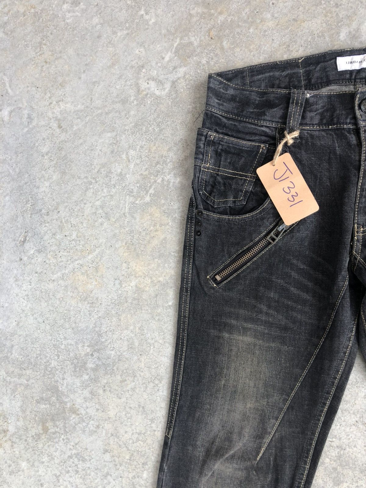 If Six Was Nine Japanese Urban Flared Jeans Double Waist Distressed Denim Size US 32 / EU 48 - 4 Thumbnail