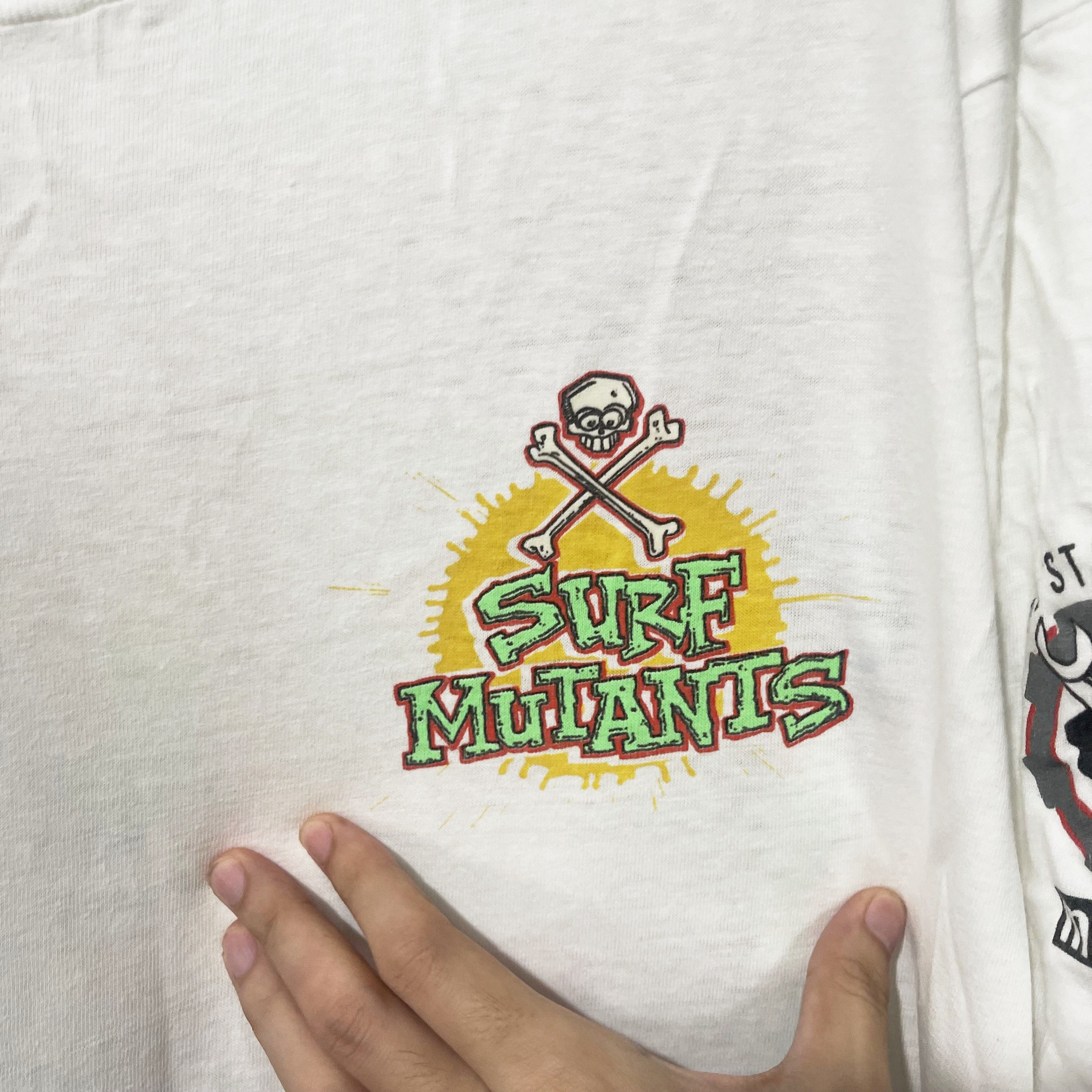 Vintage Vintage 80s Surf Mutants Toxic Waste Surfing Mechanix Shirt Size US XL / EU 56 / 4 - 5 Thumbnail