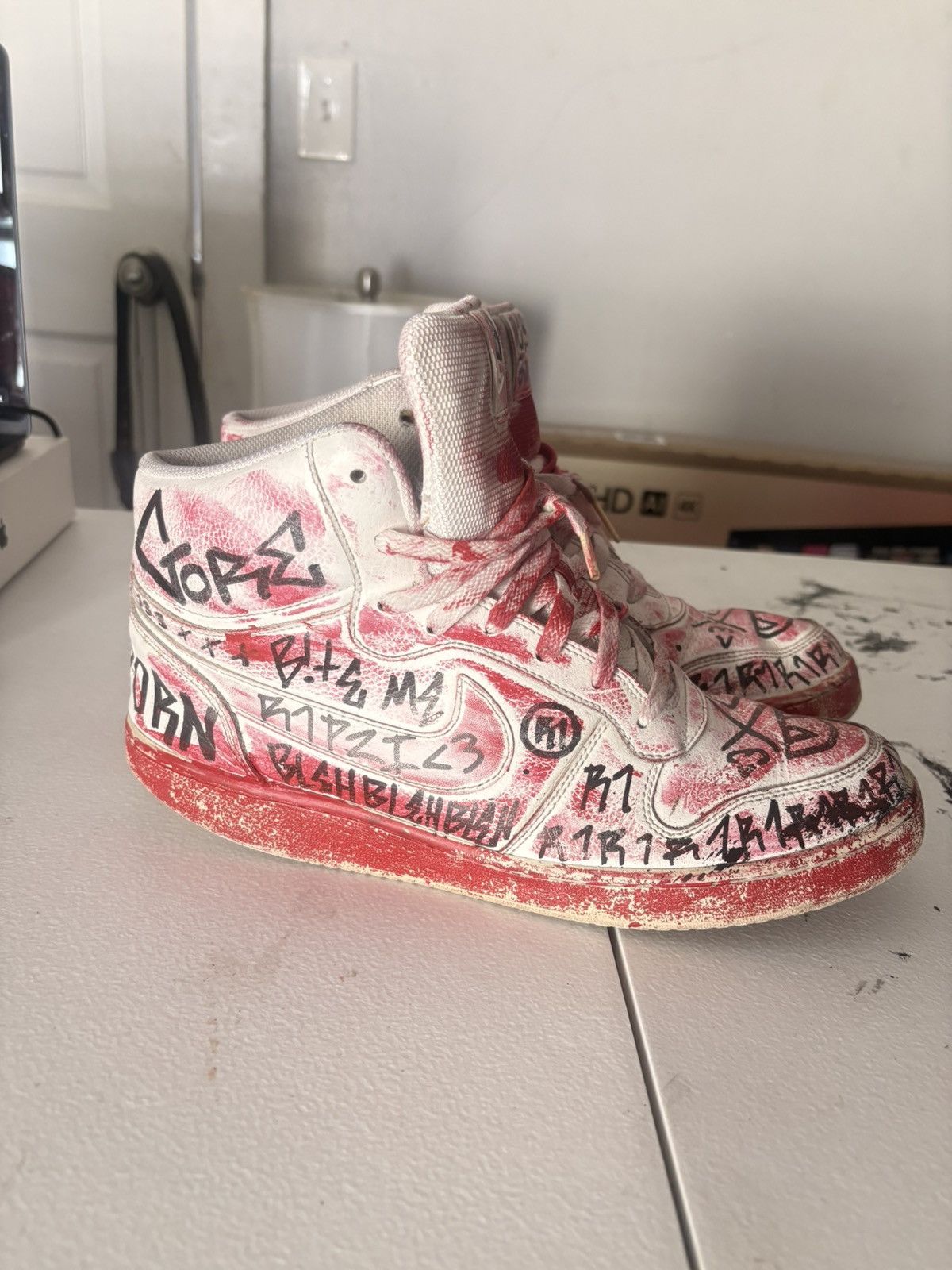 Nike Terminator High Custom 1/1 — R7PZI Graffiti Art — Sz 11
