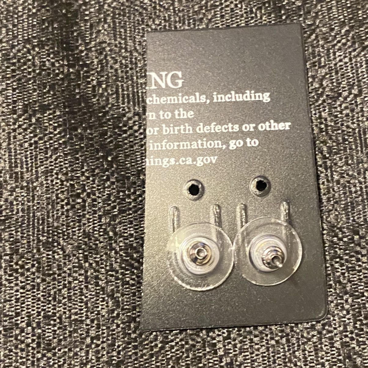 Rsq New RSQ Smiley Face Silver Tone Metal Stud Earrings Size ONE SIZE - 4 Thumbnail