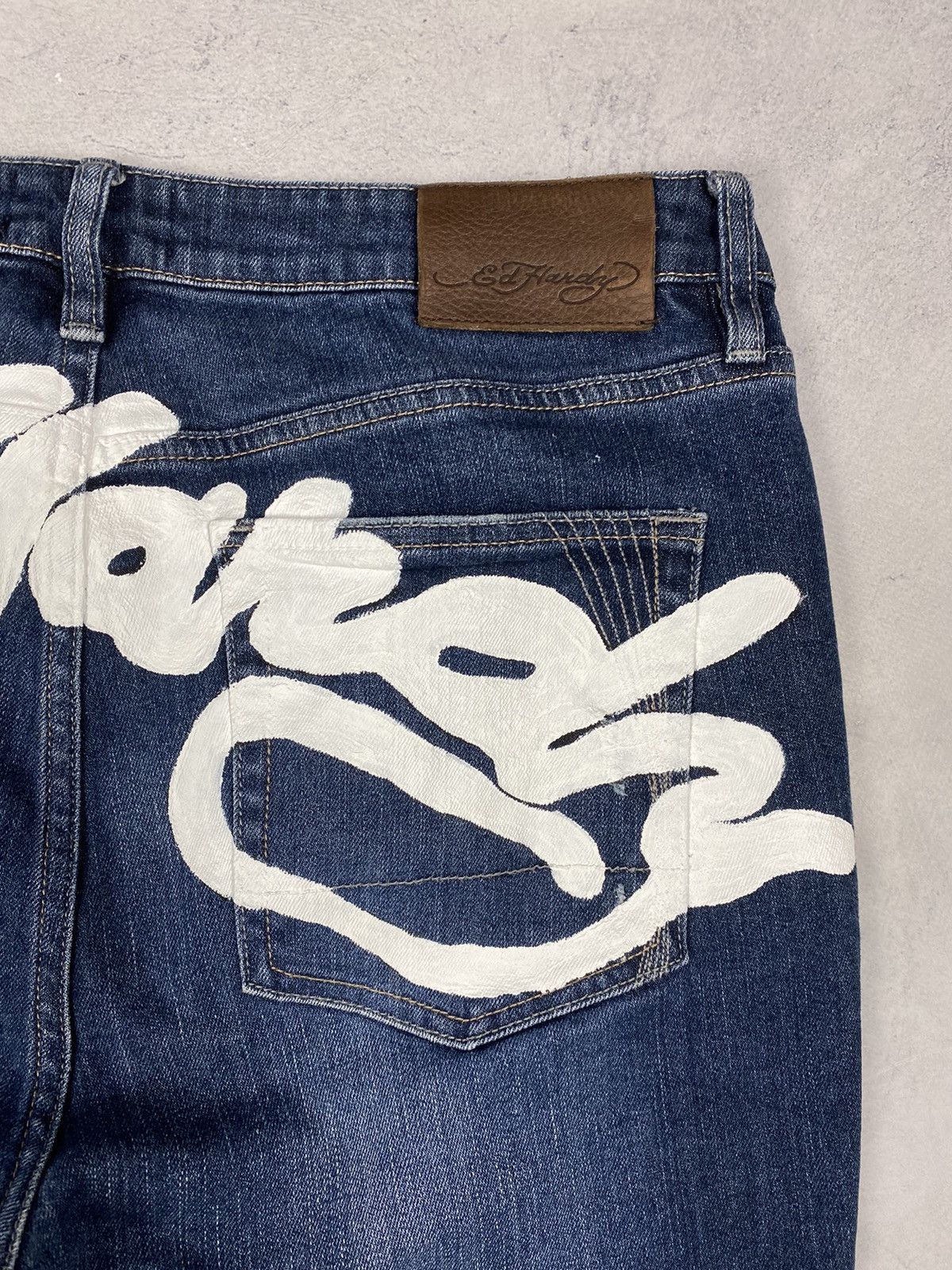 Ed Hardy Ed Hardy by Christian Audigier Jeans Men's Big Logo Y2k Size US 34 / EU 50 - 5 Thumbnail