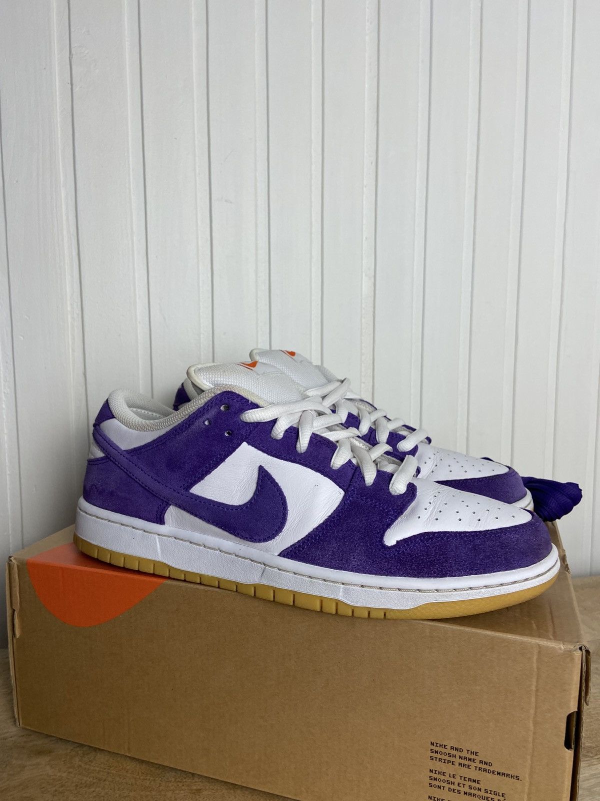Nike Used Nike Sb Dunk Low Pro Iso Orange Label Purple Size 10US Size US 10 / EU 43 - 4 Thumbnail