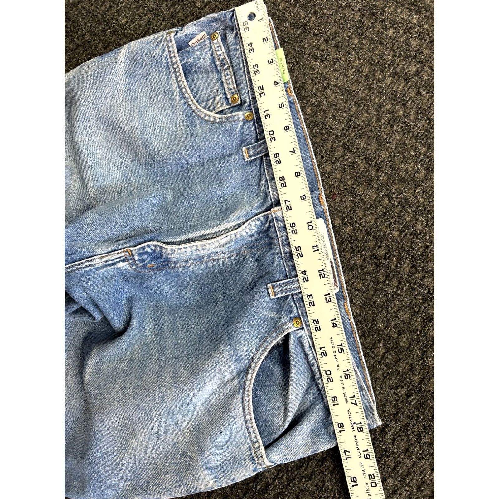 Carhartt VINTAGE Carhartt Jeans Relaxed Fit 38 x 30 Denim Blue 90s Grunge Logo City Skater USA Mens Jeans Size US 38 / EU 54 - 7 Thumbnail
