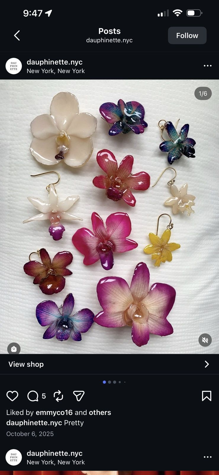 Dauphinette Dauphinette handmade botanicals earrings Size ONE SIZE - 8 Thumbnail
