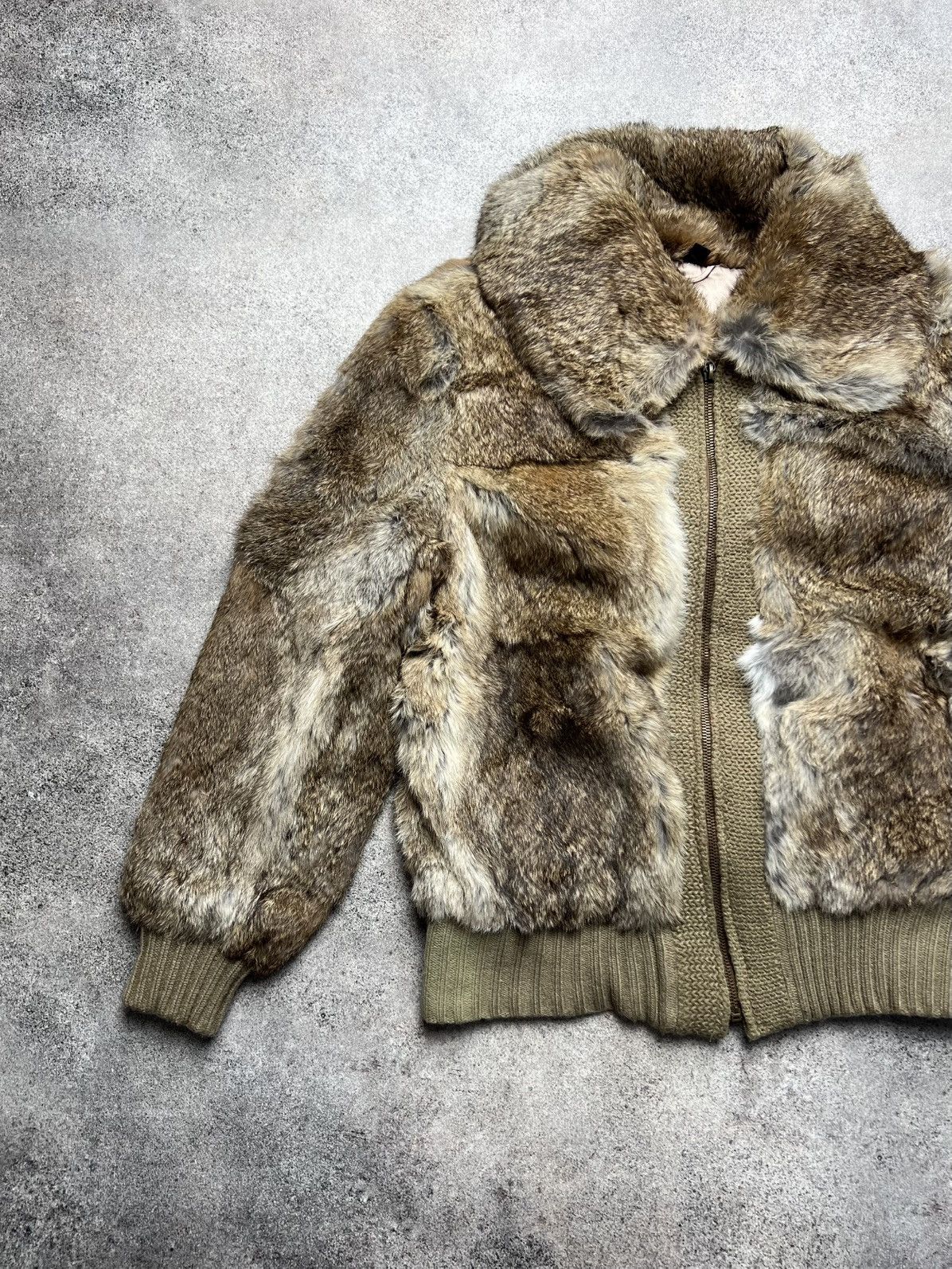 Vintage Vintage 90s cropped fur bomber jacket Size S / US 4 / IT 40 - 2 Thumbnail