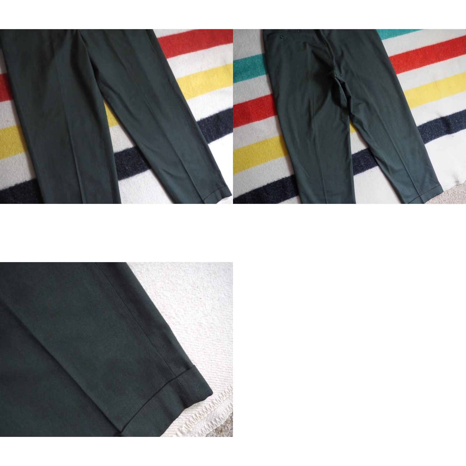 Sears VTG Sears Forest Green Chino Pants 34x29 Mens USA 70s Talon Flat Front Straight Leg Work Slacks Koratron Green 1970s Size US 34 / EU 50 - 8 Thumbnail
