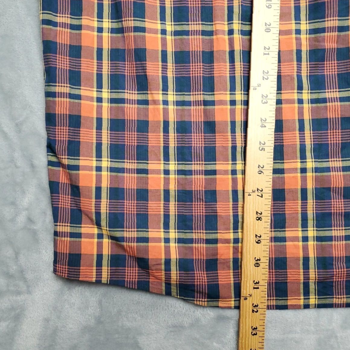 Duluth Trading Company Duluth Trading Shirt Mens XXL Orange Plaid Untucked Slight Stretch Short Sleeve Button-Up Casual Mens Size US XXL / EU 58 / 5 - 7 Thumbnail