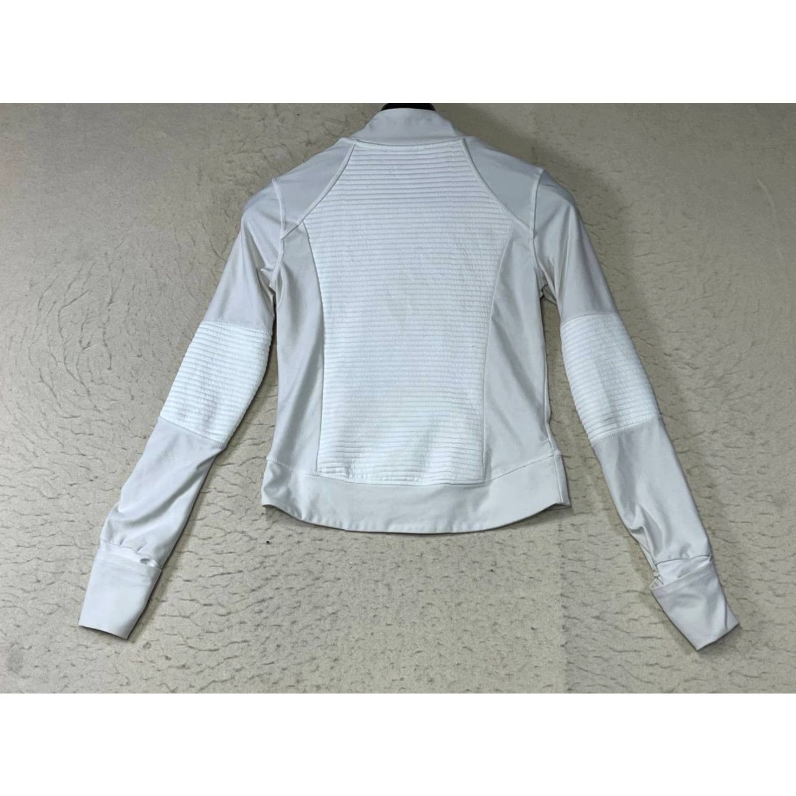 Vintage Mondetta White Full Zip Moto Style Jacket XS Women Regular See Pics Size XS / US 0-2 / IT 36-38 - 2 Thumbnail